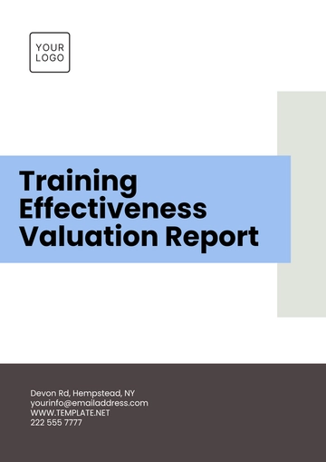 Free Training Effectiveness Valuation Report Template to Edit Online