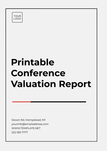 Free Printable Conference Valuation Report Template to Edit Online