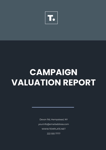 Free Campaign Valuation Report Template to Edit Online