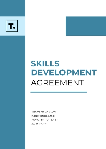 Free Skills Development Agreement Template to Edit Online