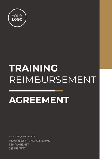 Free Training Reimbursement Agreement Template to Edit Online