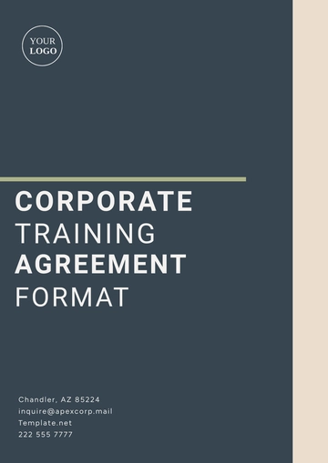 Free Corporate Training Agreement Format Template to Edit Online