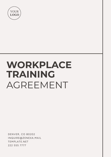 Free Workplace Training Agreement Template to Edit Online