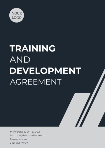 Free Training and Development Agreement Template to Edit Online
