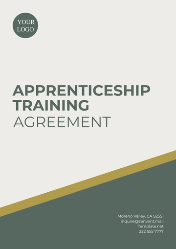 Free Apprenticeship Training Agreement Template to Edit Online