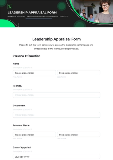 Free Leadership Appraisal Form Template to Edit Online Free Leadership Appraisal Form Template to Edit Online