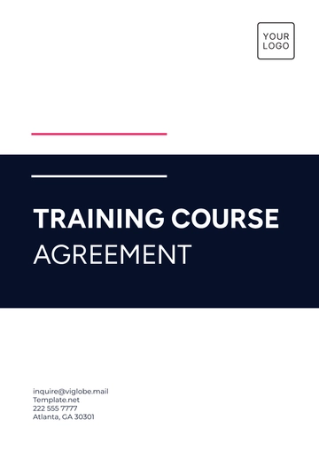 Free Training Course Agreement Template to Edit Online