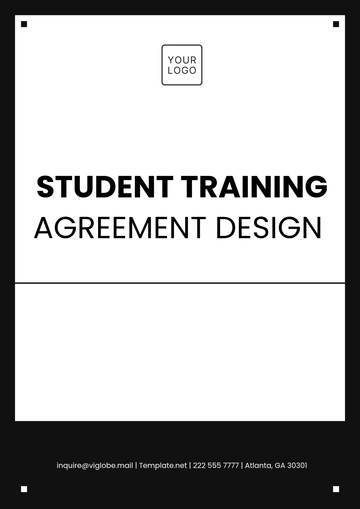 Free Student Training Agreement Design Template to Edit Online
