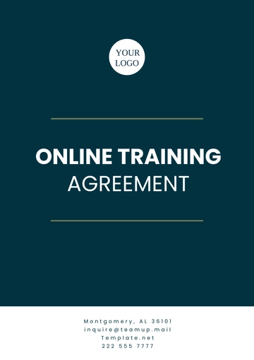 Free Online Training Agreement Template to Edit Online