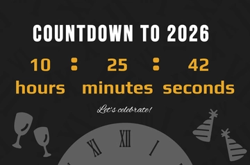 Free New Year Countdown Banner Template to Edit Online