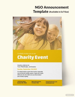 NGO Announcement Template