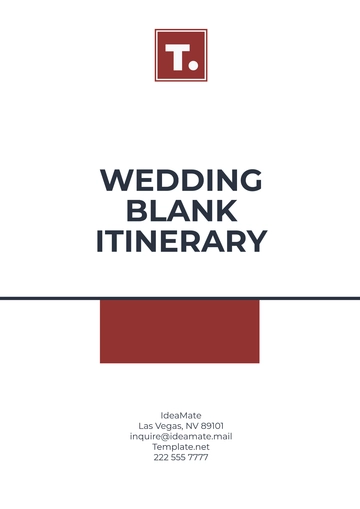 Free Wedding Blank Itinerary Template to Edit Online