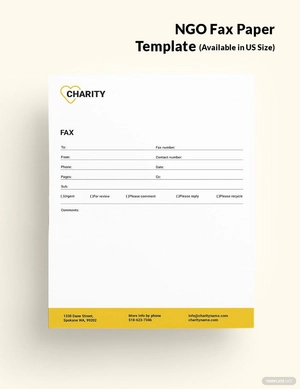 NGO Fax Paper Template