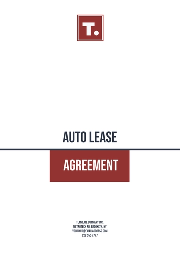 Free Auto Lease Agreement Template to Edit Online