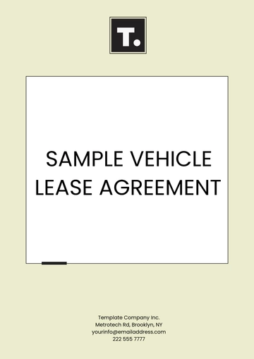 Free Sample Vehicle Lease Agreement Template to Edit Online