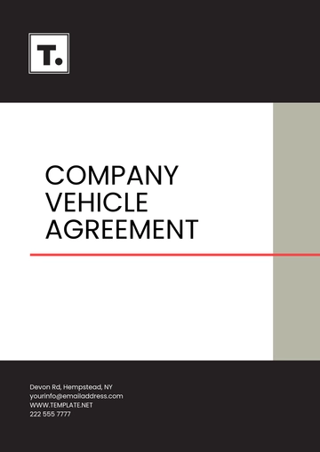 Free Company Vehicle Agreement Template to Edit Online