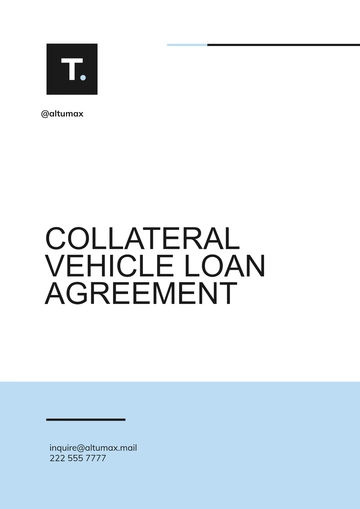 Free Collateral Vehicle Loan Agreement Template to Edit Online