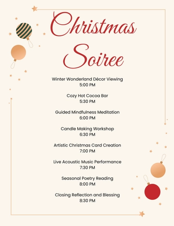 Free Aesthetic Christmas Program Border Template to Edit Online
