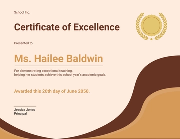 Free Aesthetic Teacher Certificate Template to Edit Online