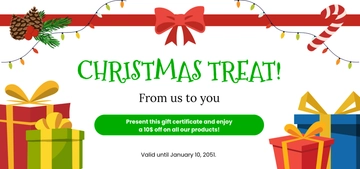 Free Christmas Gift Certificate Template to Edit Online