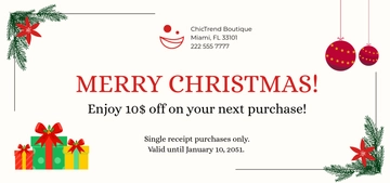Free Editable Christmas Gift Certificate Template to Edit Online