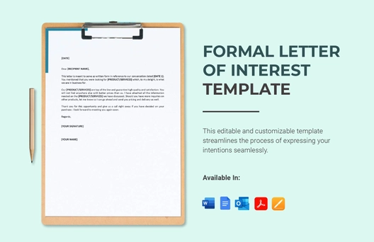 Formal Letter of Interest Template