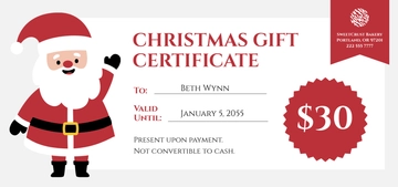 Free Fillable Christmas Gift Certificate Template to Edit Online