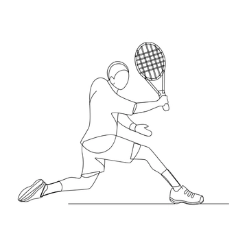 Free Tennis Outline Clipart to Edit Online