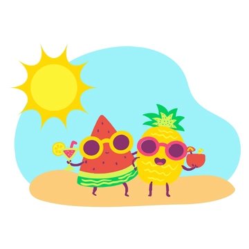 Free Tropical Summer Clipart to Edit Online