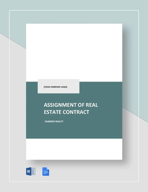 Assignment of Real Estate Contract Template