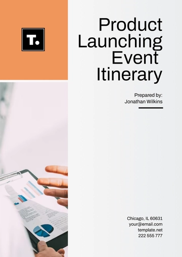 Free Product Launching Event Itinerary Template to Edit Online
