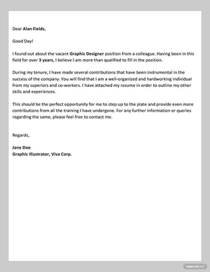 Letter of Interest for Job within Current Company