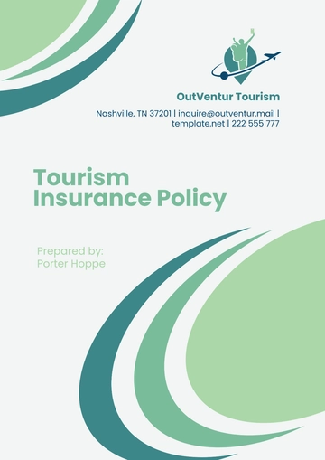 Free Tourism Insurance Policy Template to Edit Online
