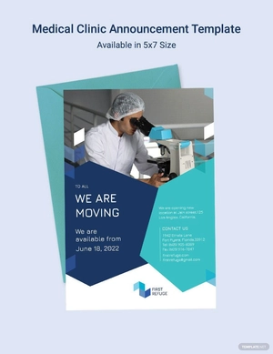 Medical Clinic Announcement Template