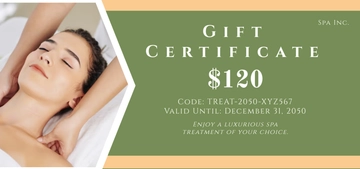 Free Spa Treatment Gift Certificate Template to Edit Online