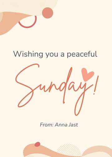 Free Happy Sunday Greeting Template to Edit Online