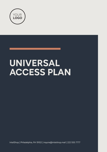 Free Universal Access Plan Template to Edit Online