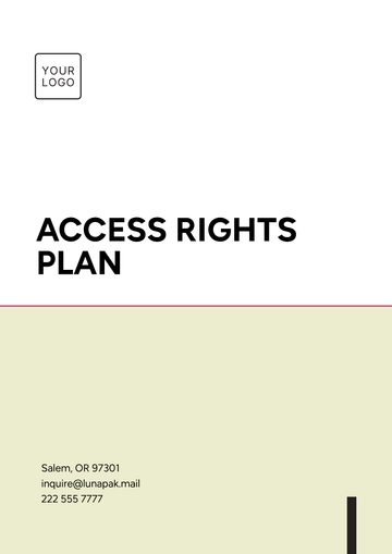 Free Access Rights Plan Template to Edit Online