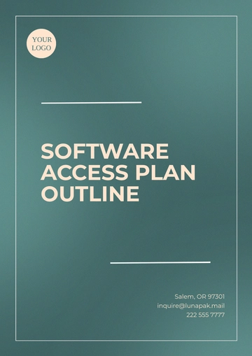 Free Software Access Plan Outline Template to Edit Online