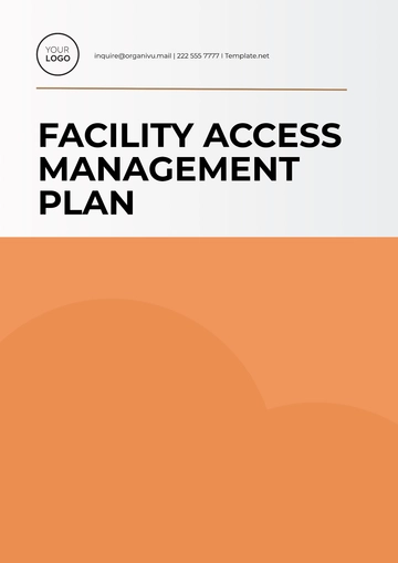 Free Facility Access Management Plan Template to Edit Online