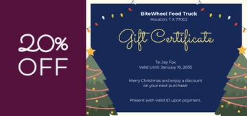 Free Customizable Christmas Gift Certificate Template to Edit Online