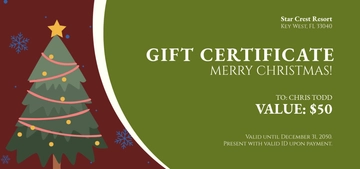 Free Blank Christmas Gift Certificate Template to Edit Online