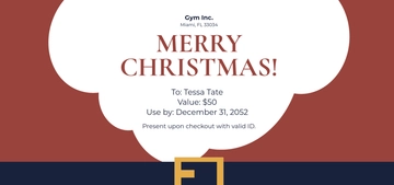 Free Merry Christmas Gift Certificate Template to Edit Online