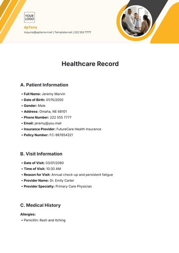 Free Healthcare Record Template to Edit Online