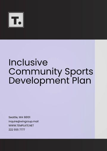 Free Inclusive Community Sports Development Plan Template to Edit Online