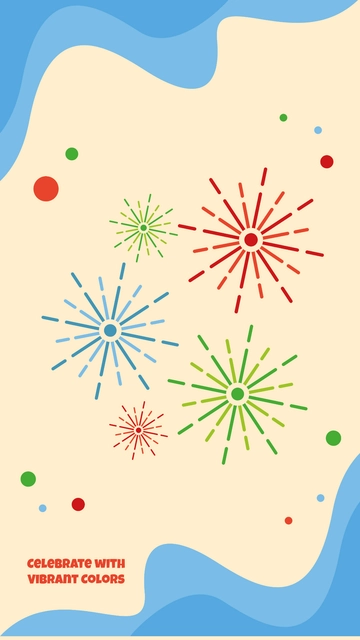 Free Colorful New Year Wallpaper Template to Edit Online