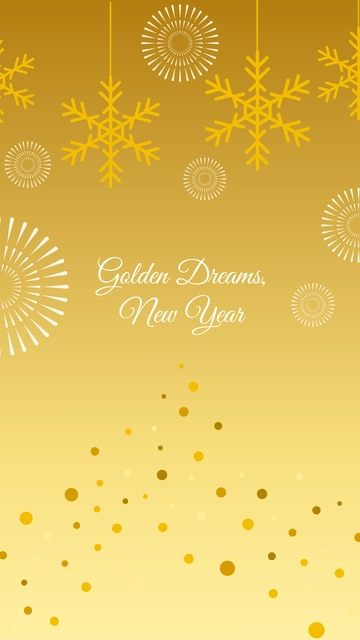 Free Gold New Year Wallpaper Template to Edit Online