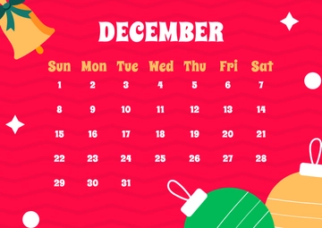 Free Printable Christmas Calendar Template to Edit Online