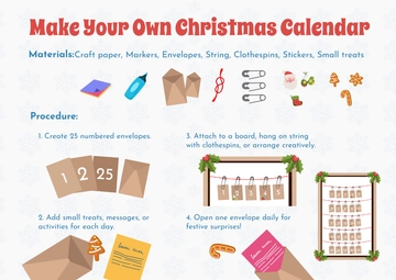 Free DIY Christmas Calendar Template to Edit Online