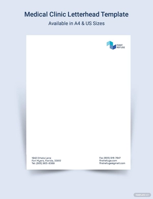 Medical Clinic Center Letterhead Template